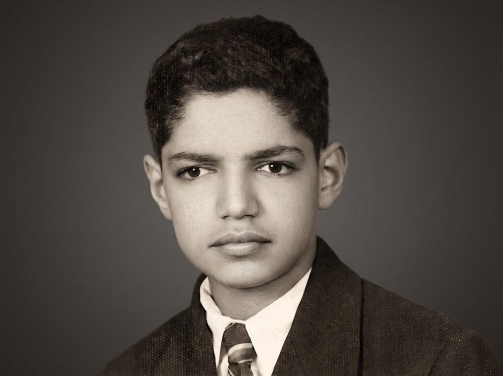 Studio portrait, the school years