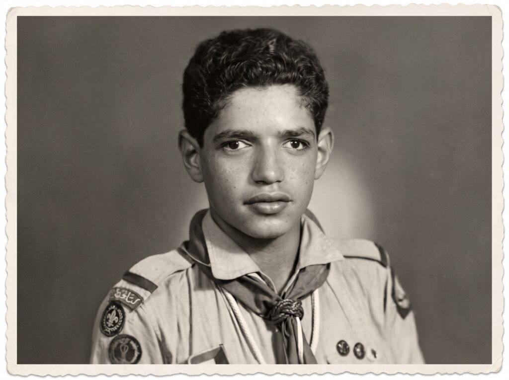 Abdul Rahman Al-Sumait in scout uniform